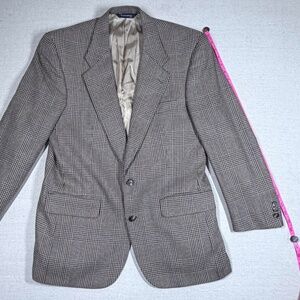 Vintage Burberrys Wool Blazer Glen Plaid Tailored Jacket